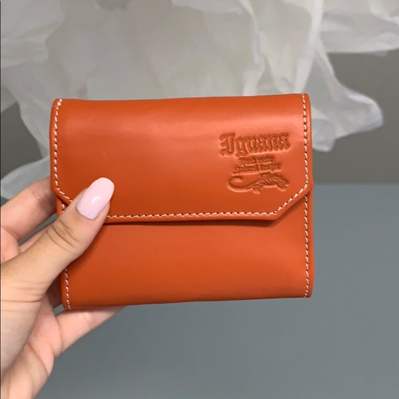 Other - NWOT Small Orange Leather Wallet (Unisex)